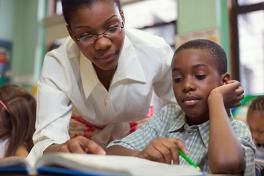teacher and student reading