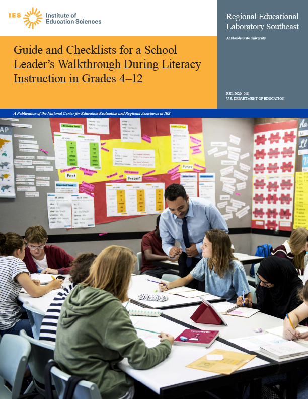 Guide and Checklists for a School Leader’s Walkthrough during Literacy Instruction in Grades 4-12