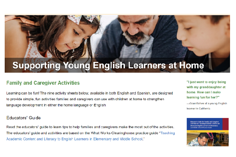 Supporting Young English Learners at Home