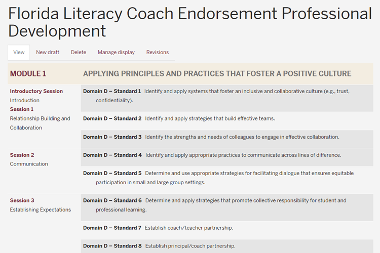 Florida Literacy Coach Endorsement